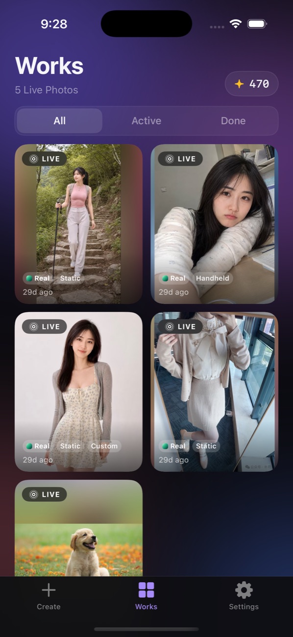 Live.AI 截图：作品预览